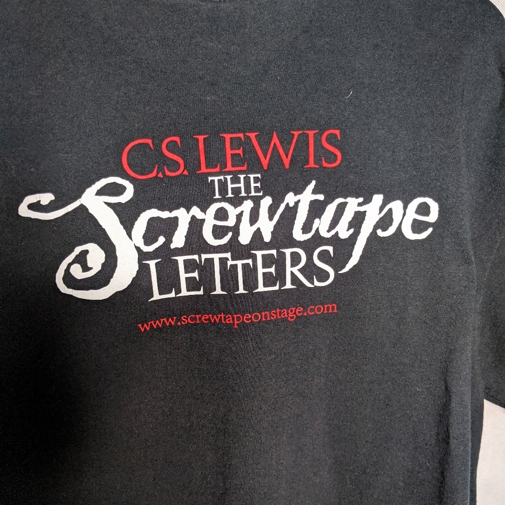 C.S.Lewis The Screwtape Play T-shirt Limited Rare
